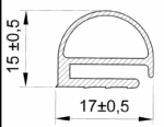 Uszczelka P uniwersalna drzwi itp - obrazek 2