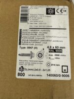 wkręt farmerski 4,8x60 mm  RAL 9006 - obrazek 2