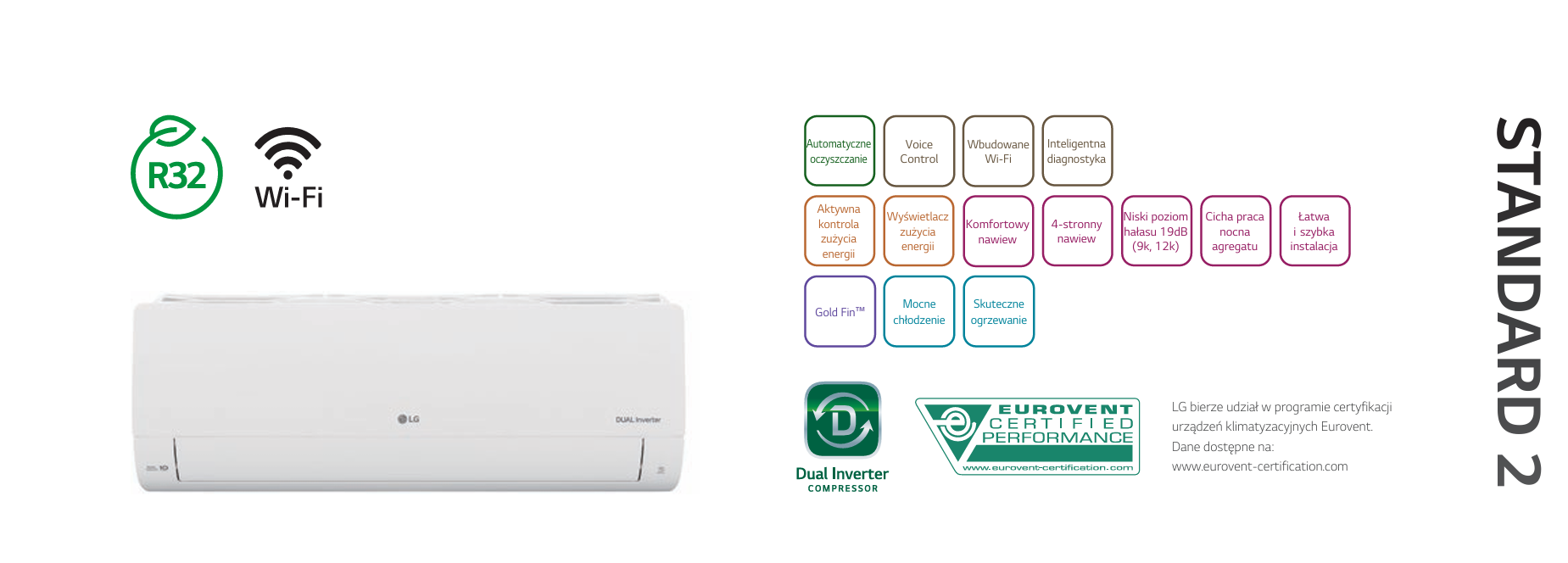 lg st2 Klimatyzator LG DUALCOOL STANDARD 2 | 3,5kW - obrazek 1