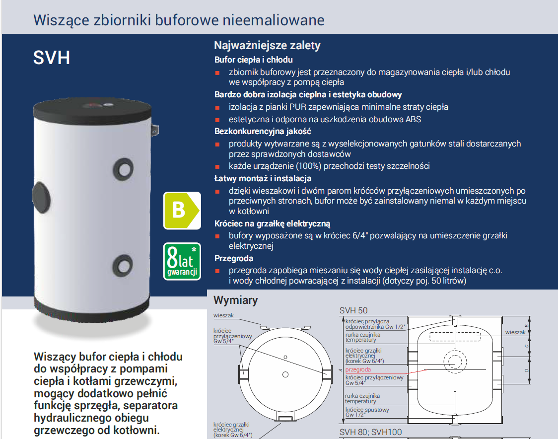 bufor kospel sklepandklim Bufor wiszący 100 L SVH-100 - obrazek 1
